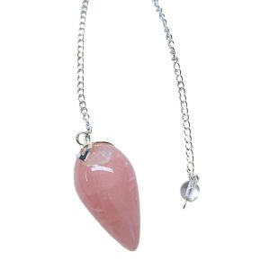Péndulo Oval Cuarzo Rosa 3,5 cm