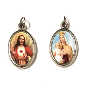 Medalla escapulario del Sagrado Corazón y Nuestra Señora del Carmen