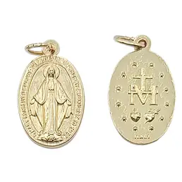 Medallas de la Virgen Milagrosa En Metal Dorado