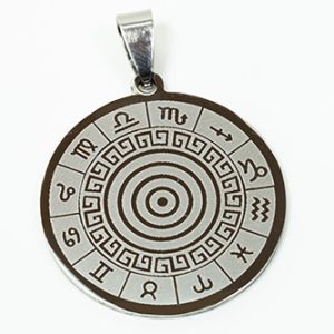 COLGANTE ACERO MEDALLA ZODIACAL 3 X 4 CM