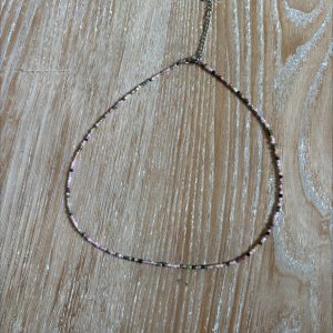 Collares de Turmalina Arcoíris Natural de 2 mm
